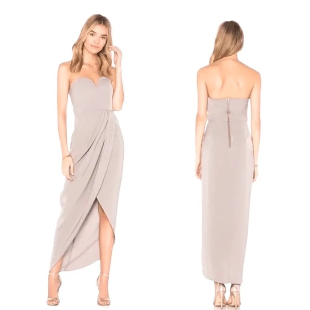 SHONA JOY Core U Bustier Strapless Sweetheart Dress in Oyster